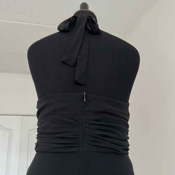 Black Halter Dress, Connected Apparel, Size 14 - Picture 2 of 4